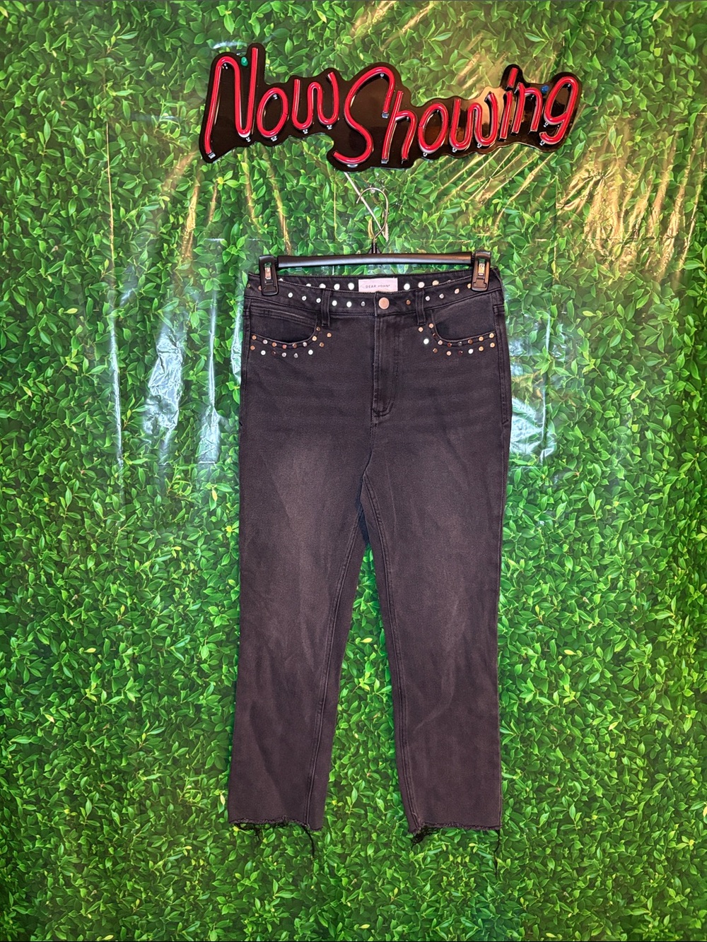 Dear John Black Jeans with Stud Detailing
